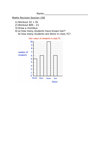 MATHS REVISION WORKSHEET 158