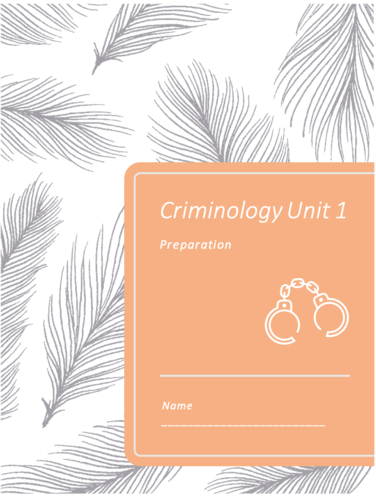 WJEC Criminology Unit 1 complete workbook