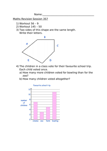 MATHS REVISION WORKSHEET 357