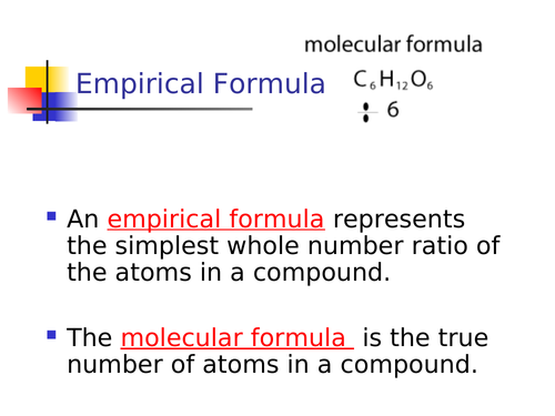 Calculating Empirical Formula Grade 11 Chemistry Power Point | Teaching ...