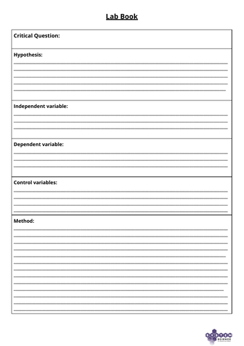 Sample Lab Notebook Format