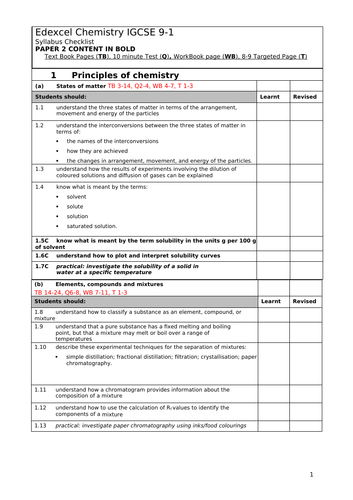 Edexcel Gcse 9 1 Chemistry Combined Science Revision 5979