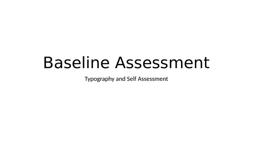 Baseline Assessment 2021, Food Typography