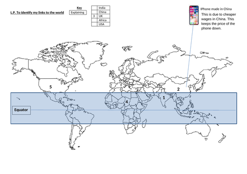 where goods products are made manufactured globalisation sweatshops map skills asia transport