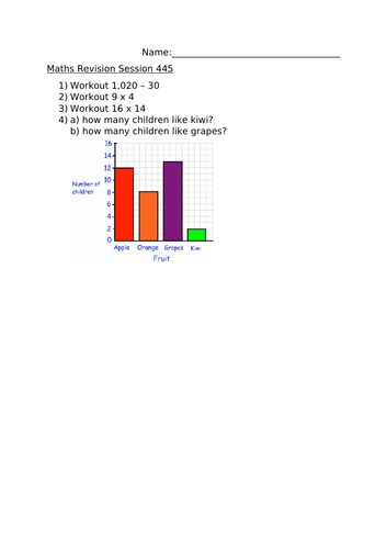 MATHS REVISION WORKSHEET 445