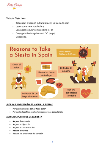 La Siesta_worksheet