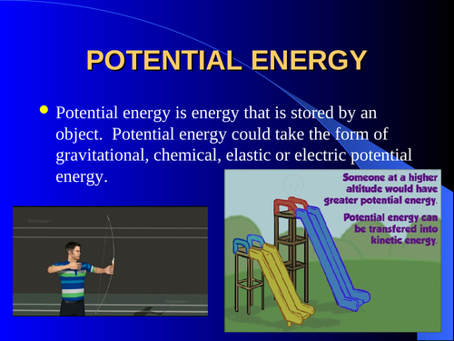 Is potential unit energy gravitational the for