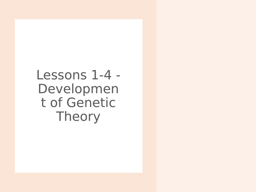 AQA GCSE Biology (9-1) B15.1-4 Development of Genetic Theory - FULL LESSON