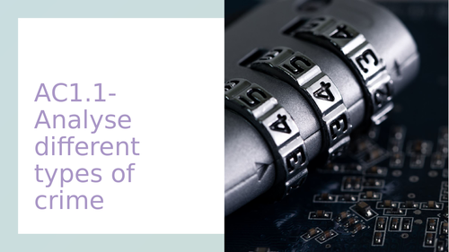 WJEC criminology Unit 1 complete lessons
