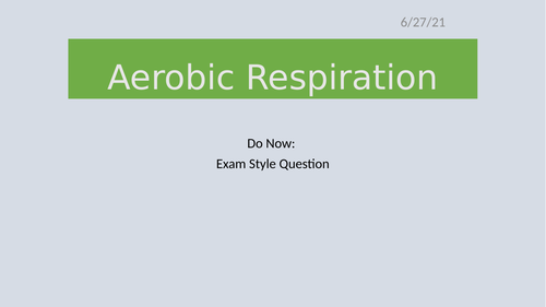 AQA GCSE B9 - Respiration