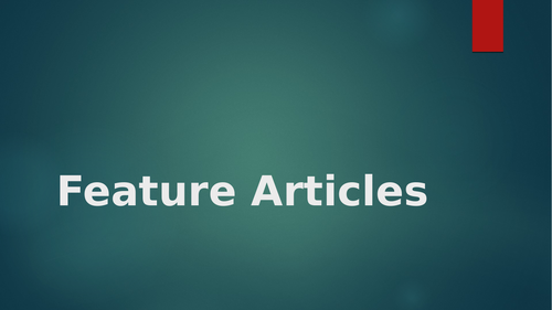 Feature Article Structure