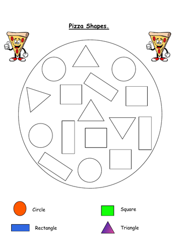 Pizza made of Shapes for H.A Learners