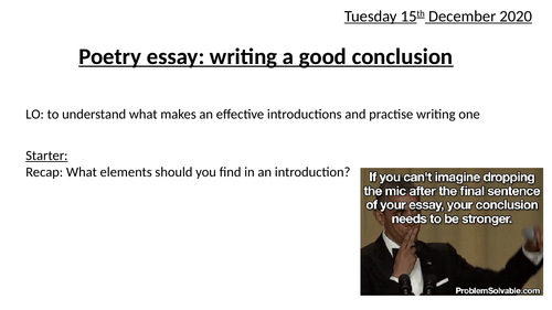 power and conflict essay writing