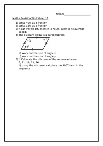 secondary maths resources maths worksheets for years 7 to 12 tes