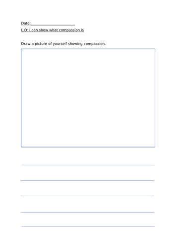 Compassion worksheet