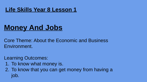 Year 8 Life Skills Lessons