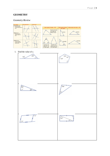 Year 10 Geometry and Measurement Revision