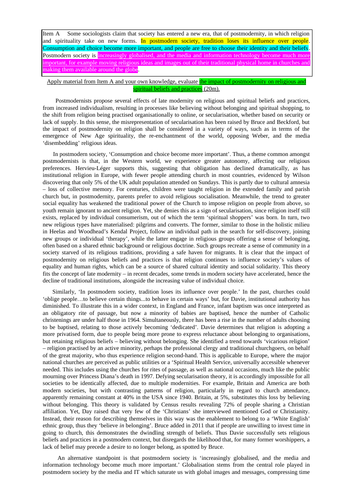 AQA A-level Sociology: Beliefs of Sociology - 20 Markers Topics 1-4