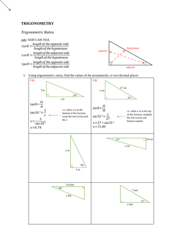 Year 10 Trigonometry Revision