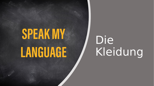 Die Kleidung - presentation of German clothes vocabulary