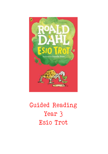 Esio Trot Guided Reading Comprehension Pack