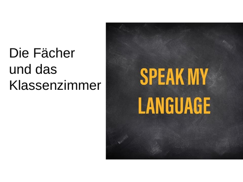 Die Fächer und das Klassenzimmer - School subject and Classroom - Connect 4 - German