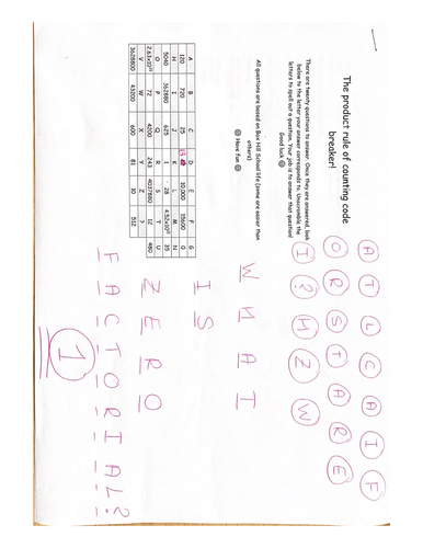 Code breaker - The product rule of counting!
