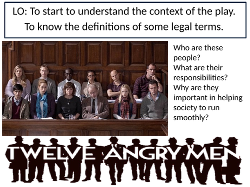 Twelve Angry Men: Scheme of Work