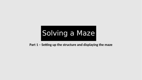 A Level NEA Upskilling Project: Solving a Maze using DFS