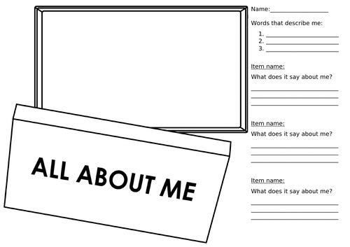 All About Me Transition Activity Sheet