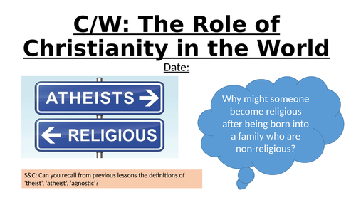 Evangelism-(KS3 & 4 compatible)