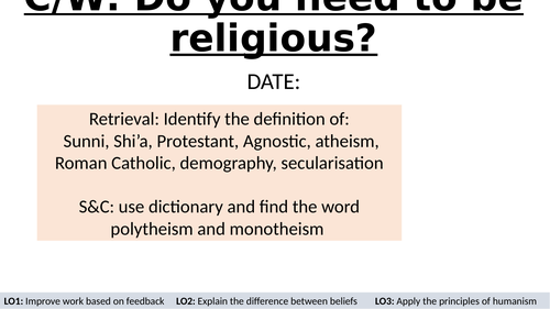 Humanism - (KS3 & 4 compatible)