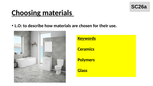 Edexcel Choosing materials SC26a