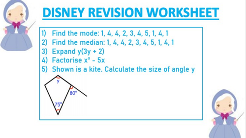 DISNEY REVISION WORKSHEET 7