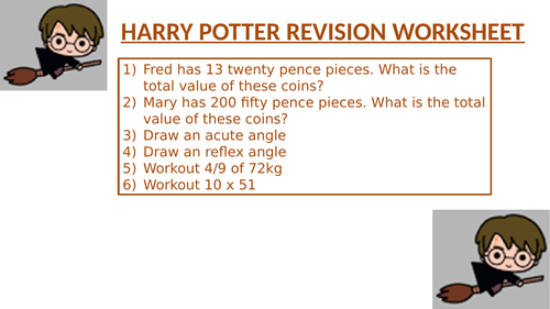 HARRY POTTER REVISION WORKSHEET 2