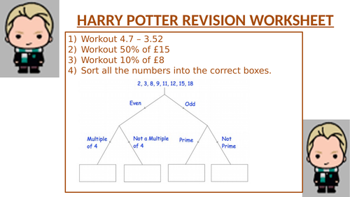 HARRY POTTER REVISION WORKSHEET 3