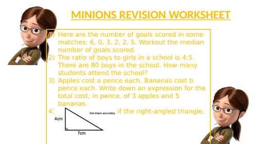 MINIONS REVISION WORKSHEET 8