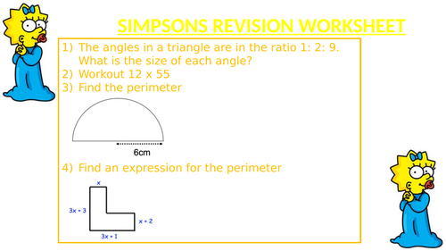 SIMPSONS REVISION WORKSHEET 11