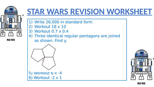 STAR WARS REVISION WORKSHEET 3