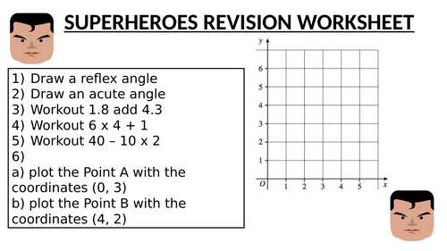 SUPERHEROES REVISION WORKSHEET 7