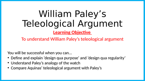 teleological argument essay