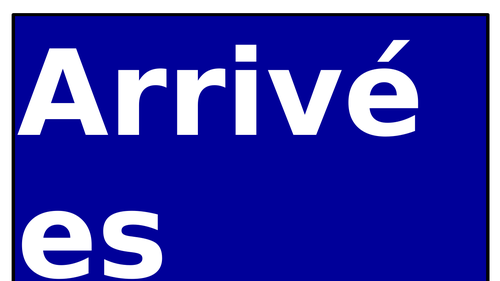 French Airport Signs Display