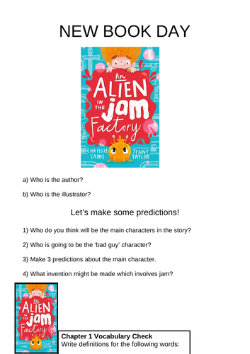 An Alien in the Jam Factory guided reading questions