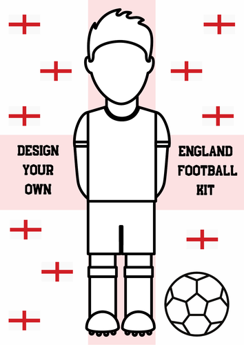 Design an England Football Kit. Drawing Art Activity.