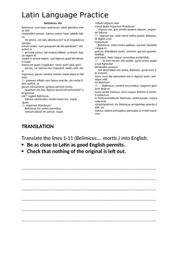 Latin | Worksheets based on Cambridge Latin Course | Teaching Resources