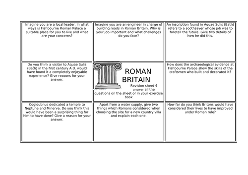 GCSE resources: ROMAN CIVILISATION (ROMAN BRITAIN)