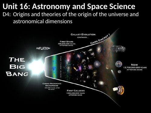 BTEC U16: D4 - Origins and Evolution of the Universe