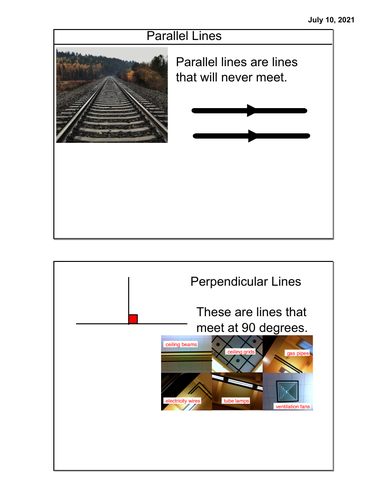 GCSE Maths - Parallel lines - Rules - notes