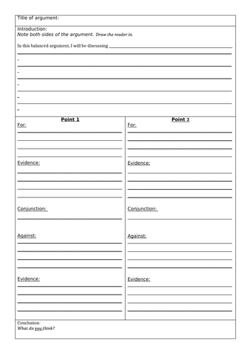 Differentiated planning frames - balanced argument