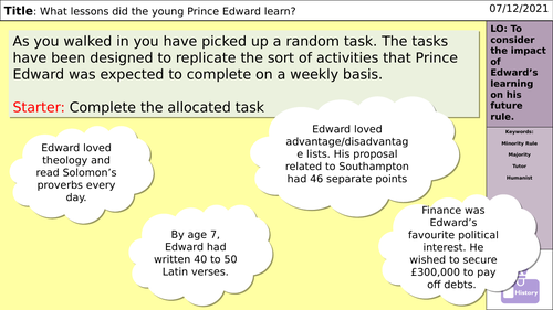 AQA Tudors 1C - Edward VI - Young Edward